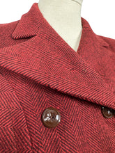 Load image into Gallery viewer, Original 1940’s Red and Brown Herringbone Double Breasted Suit - Bust 36