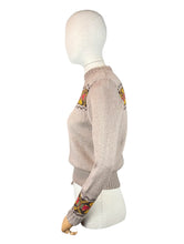 Load image into Gallery viewer, Reproduction 1950's Hand Knitted Fair Isle Long Sleeved Jumper in Pure Wool - Bust 36 38