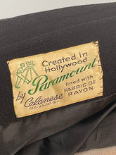 Load image into Gallery viewer, Original 1940's 'Created in Hollywood by Paramount' Black Wool Suit with Soutache Detail and Single Button Fastening - Bust 36 38 *