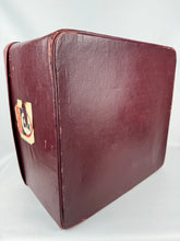 Load image into Gallery viewer, Original 1940's 1950's Burgundy Leather Travel Suitcase by Dinkie Luggage *