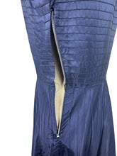 Load image into Gallery viewer, Original 1950's Midnight Blue Taffeta Seamed Cocktail Dress - Bust 36 37 *