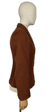 Load image into Gallery viewer, Original 1940's CC41 Rust Tweed Wool Single Breasted Jacket - Bust 34