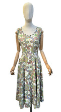 Load image into Gallery viewer, Original Late 1940's Vibrant Cotton Sundress with Paste Trim and Pocket - Bust 38
