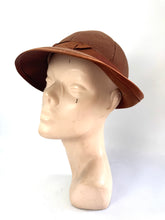 Load image into Gallery viewer, Original 1930's Rust Felt Hat with Grosgrain Bow Trim - Phantom - The Personality Hat *