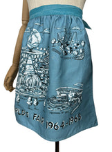 Load image into Gallery viewer, Original 1960's Blue, Black and White Cotton Pinny from New York World's Fair 1964 1965 - Waist 26 *
