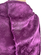 Load image into Gallery viewer, Original 1940's Cadbury Purple Floral Crepe Dress with Belt and Glass Buttons - Bust 34" *