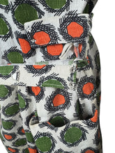 Load image into Gallery viewer, Original 1950's White, Orange, Green and Black Barkcloth Blouse and Skirt Suit - Bust 38 *