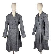 Load image into Gallery viewer, 1950's Style Reproduction Fit and Flair Coat by Doghouse Vintage - Grey Wool Mix - Size 20
