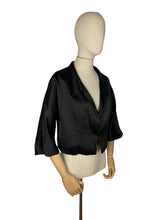 Load image into Gallery viewer, Original 1950's Heavy Satin Cropped Evening Jacket with Silk Lining - Bust 36 38 *