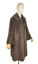 Load image into Gallery viewer, Original 1940's 1950's Faux Fur Coat with Large Single Button Fastening By John Fox