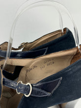 Load image into Gallery viewer, Wounded But Wearable Original 1940's Blue Suede and Leather Shoes by SOROSIS - UK Size 3.5 4