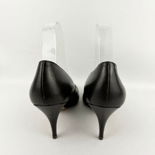 Load image into Gallery viewer, Original 1950's Clarks Skyline Piquette Dark Brown Leather Stiletto Heels - UK 5 5.5