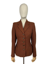 Load image into Gallery viewer, Original 1940's CC41 Rust Tweed Wool Single Breasted Jacket - Bust 34