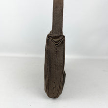 Load image into Gallery viewer, Original 1940's Corde Style Handbag in Chocolate Brown - Neat Little Bag