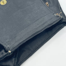 Load image into Gallery viewer, Original 1950's Black Silk Evening Bag with Painted Floral Decoration *