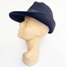 Load image into Gallery viewer, Original 1930's 1940's Dark Blue Wool Felt Fedora with Grosgrain Trim *