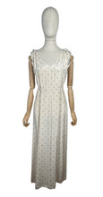 Load image into Gallery viewer, Original 1930’s Pure Silk Nightdress with Teeny Pink and Blue Floral Rose Print - Bust 34