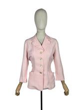 Load image into Gallery viewer, Wounded But Wearable Original 1940's Wonderkool Pale Pink Linen Jacket - Bust 36 37