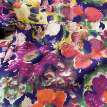 Load image into Gallery viewer, Original 1930's Volup Betty Barley Floral Silk Dress in Rust, Purple, Green and Cream - Bust 40