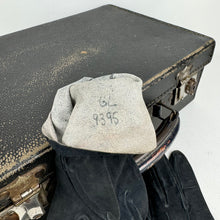 Load image into Gallery viewer, Original 1950's Inky Black Suede Gloves -  Size 6