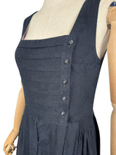 Load image into Gallery viewer, Vintage Austrian Traditional Black Dirndl Dress by Salzburger Trachten Osterreich von Wenger - Bust 34 *