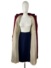 Load image into Gallery viewer, Exceptional Original 1930's 1940's Burgundy Wool Princess Coat with Astrakhan Collar - Bust 38 *