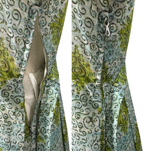 Load image into Gallery viewer, Original 1950's White, Blue, Green and Black Nylon Belted Day Dress - Bust 38 *