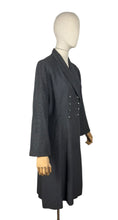 Load image into Gallery viewer, Original 1940's 1950's Slate Grey Double Breasted Textured Wool Princess Coat by Samtex Town - Bust 38 *