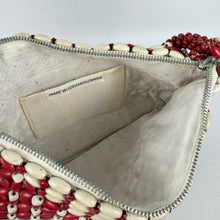 Load image into Gallery viewer, Original 1930's Red and White Wooden Beaded Czechoslovakian Bag