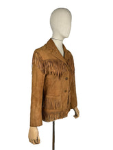 Load image into Gallery viewer, Original 1950's Tan Suede Fringed Jacket by Desert Suedes of California - Bust 34 *