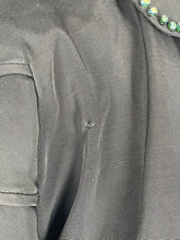 Load image into Gallery viewer, Original 1940's Miss Muffet Black Grosgrain Jacket with Cape Shoulder Detail - Bust 32 *