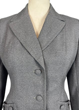 Load image into Gallery viewer, Original 1940's Grey Wool Single Breasted Jacket by F.A.Brackley - Bust 34 36 *