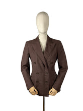 Load image into Gallery viewer, Original 1940’s CC41 Brown Double Breasted Wool Jacket - Bust 34 36 *