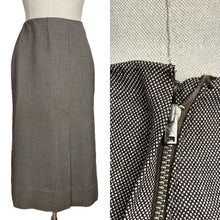 Load image into Gallery viewer, Original 1940's Wool Skirt in Beige and Brown - Waist 28"