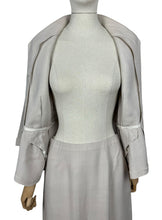 Load image into Gallery viewer, Original 1940's Beige Lightweight Wool Belted Summer Suit with Bright Red Buttons - Bust 40