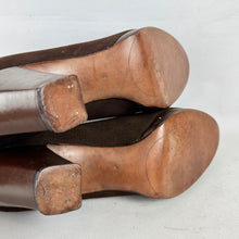 Load image into Gallery viewer, Original 1940's CC41 High Style Platform Shoes with Scalloped Edge - UK 5.5 6
