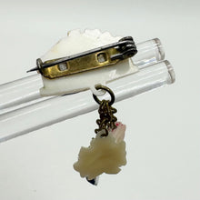 Load image into Gallery viewer, Original 1950's Mid Century Tyrolean Tourist Brooch with Alpine House and Flowers