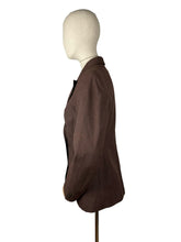 Load image into Gallery viewer, Original 1940’s CC41 Brown Double Breasted Wool Jacket - Bust 34 36 *