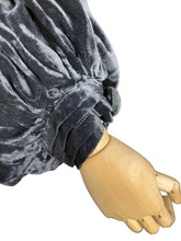 Load image into Gallery viewer, Original 1930’s Black Velvet Opera Coat by Peter Jones J Lewis with Incredible Pleated Shoulders and Balloon Sleeves - Bust 38 40 *