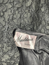 Load image into Gallery viewer, Original 1950's Marldena Model Little Black Lace Cocktail Dress with Beading - Bust 40 42 *
