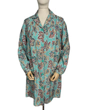 Load image into Gallery viewer, Original 1940's St Michael Cotton Smock Blouse in Turquoise, Red, Yellow and Blue - Bust 42 44 *