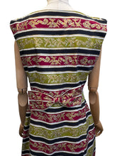 Load image into Gallery viewer, Original 1950's Cotton Wiggle Dress with Accent Bow Trim - Bust 38