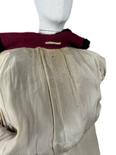 Load image into Gallery viewer, Exceptional Original 1930's 1940's Burgundy Wool Princess Coat with Astrakhan Collar - Bust 38 *