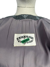 Load image into Gallery viewer, Original 1940’s Crayson Model Lightweight Wool Jacket in Grey, Blue and Black Check - Bust 36"