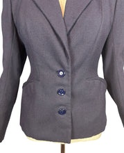 Load image into Gallery viewer, Original 1930's Dark Blue Single Breasted Wool Sports Jacket by Matita - Bust 36 *