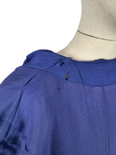 Load image into Gallery viewer, Wounded but Wearable Original 1940's Blue Wool Swagger Coat - Bust 36" 38" *