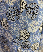 Load image into Gallery viewer, Original 1940's CC41 Heavy Linen Day Dress in Blue, Black and White - Bust 34 *