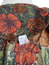 Load image into Gallery viewer, Original 1950's Cropped Cotton Jacket in Green, Brown and Rust Floral Print - Bust 34 35