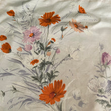 Load image into Gallery viewer, Original 1950's Floral Scarf in Orange and Purple - Great Headscarf for a Turban