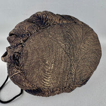 Load image into Gallery viewer, Original 1930's Black and Gold Lame Drawstring Bag - Pretty Evening Bag